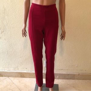 BCBGMaxazria Women’s Size XL Marron/Red Stretchy Pants Casual Leggings Straight